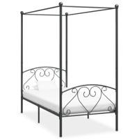 Hemelbedframe metaal grijs 90x200 cm