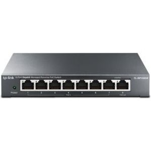 TP-LINK TL-RP108GE netwerk-switch Gigabit Ethernet (10/100/1000) Zwart Power over Ethernet (PoE)