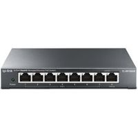 TP-LINK TL-RP108GE netwerk-switch Gigabit Ethernet (10/100/1000) Zwart Power over Ethernet (PoE) - thumbnail