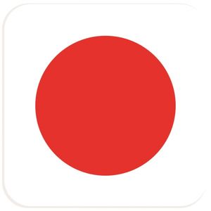 15x Bierviltjes Japanse vlag vierkant