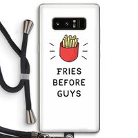 Fries before guys: Samsung Galaxy Note 8 Transparant Hoesje met koord