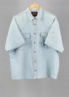 Wrangler Light Blue vintage denim shirt in size L for Unisex