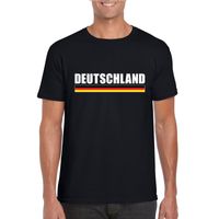 Zwart Duitsland supporter t-shirt voor heren - thumbnail