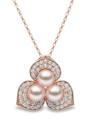 Yoko London collier en or rose 18ct pavé de diamants