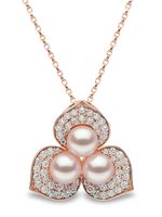 Yoko London collier en or rose 18ct pavé de diamants - thumbnail