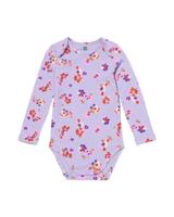 HEMA Romper met stretch bloemen paars (paars)