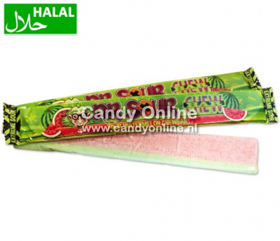 Dr. Sour snoep Dr. Sour - Watermelon Chew Bar 50 Gram (Halal)