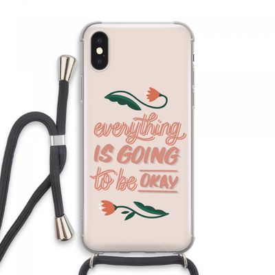 Optimistic flower girl: iPhone XS Max Transparant Hoesje met koord