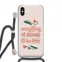 Optimistic flower girl: iPhone XS Max Transparant Hoesje met koord