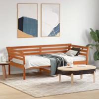 Bedbank zonder matras wasbruin 75x190 cm massief grenenhout