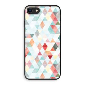 Gekleurde driehoekjes pastel: iPhone SE 2020 Biologisch afbreekbaar hoesje