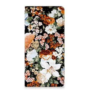 Smart Cover voor Samsung Galaxy A15 Dark Flowers