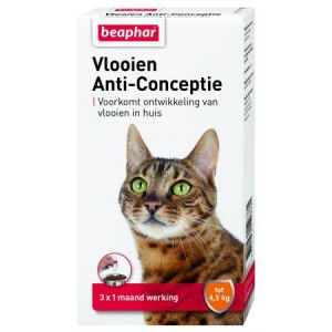 Beaphar Vlooien Anti-Conceptie (tot 4,5 kg) kat 3 stuks