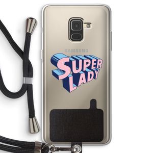 Superlady: Samsung Galaxy A8 (2018) Transparant Hoesje met koord