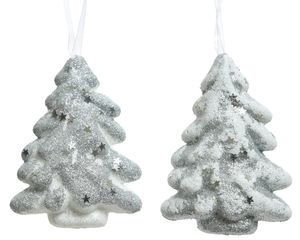 Kerstbal foam boom l4b9.5h13 cm assorti - Decoris