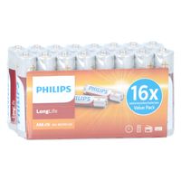 Philips Longlife AAA Batterij, 16st. - thumbnail