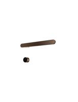 Hotbath &MORE set van 1 rails RASS50 SOFT SQUARE 50 cm met separate schakelaar en inbouw element Tuscan Bronze (RASS50-1TB)
