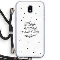 Confetti: Samsung Galaxy J5 (2017) Transparant Hoesje met koord