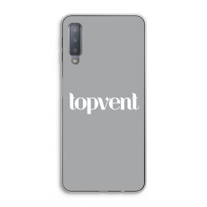 Topvent Grijs Wit: Samsung Galaxy A7 (2018) Transparant Hoesje