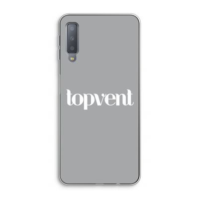 Topvent Grijs Wit: Samsung Galaxy A7 (2018) Transparant Hoesje