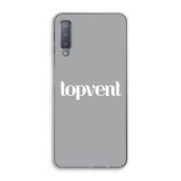 Topvent Grijs Wit: Samsung Galaxy A7 (2018) Transparant Hoesje