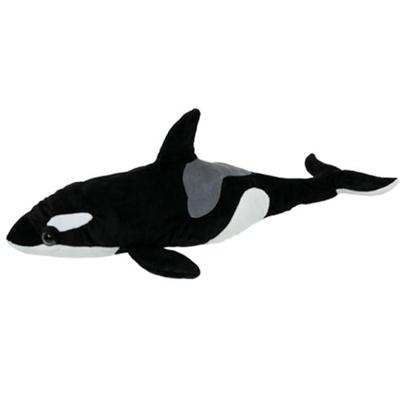 Nature Planet Knuffeldier orka - zachte pluche stof - veel details - zwart/wit - 54 cm