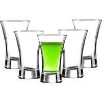 Urban Living Shotglaasjes/borrelglazen Krosno - transparant glas - 6x stuks - 40 ml