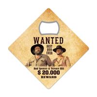 Bud Spencer & Terence Hill Bottle Opener Fridge Magnet Wanted