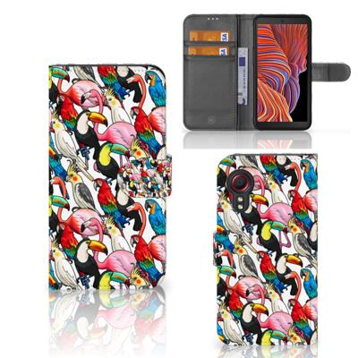 Samsung Galaxy Xcover 5 | Telefoonhoesje | Met pasjeshouder | Birds