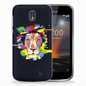 Nokia 1 Telefoonhoesje met Naam Lion Color