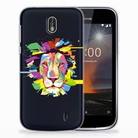 Nokia 1 Telefoonhoesje met Naam Lion Color - thumbnail