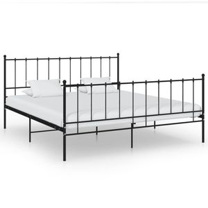 Bedframe metaal zwart 200x200 cm