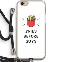 Fries before guys: iPhone 6 / 6S Transparant Hoesje met koord