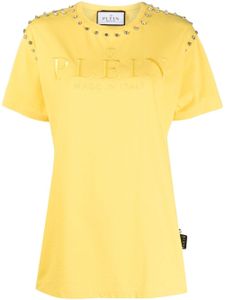 Philipp Plein t-shirt à logo brodé - Jaune