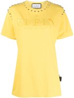 Philipp Plein t-shirt à logo brodé - Jaune