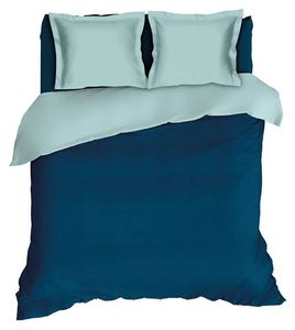 Romanette Flanellen Dekbedovertrek Comtesse Teal/Mistgreen-Lits-jumeaux (240 x 200/220 cm)