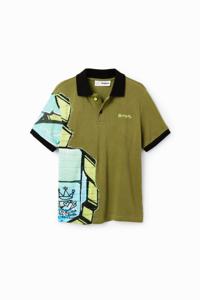 Poloshirt met korte mouwen en graffiti - GREEN - 11/12