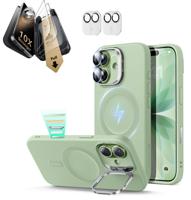 iPhone 17 Bundle Cloud Soft Magnetic Case (Camera Control, Stash Stand) and Armorite Pro Screen Protector - Sage Green