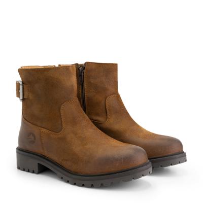 Travelin&apos; Women - zipper boot - Cognac - Maat 38
