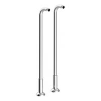 Tres Clasic vrijstaande badkraan koppelingen set 75 cm vintage chroom