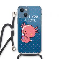 Love You A Lotl: iPhone 13 mini Transparant Hoesje met koord