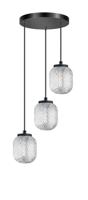 ETH Ronde hanglampKristel 3-lichts zwart - 05-HL4590-30