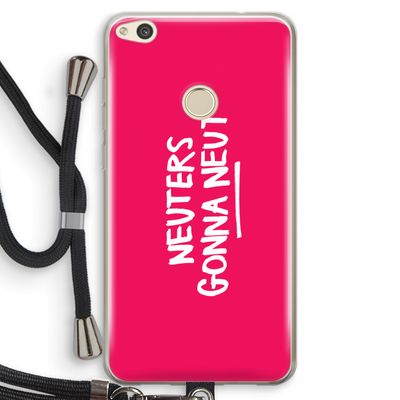 Neuters (roze): Huawei Ascend P8 Lite (2017) Transparant Hoesje met koord