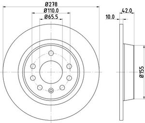 Remschijf Gecoat 54676PRO 8DD355119111