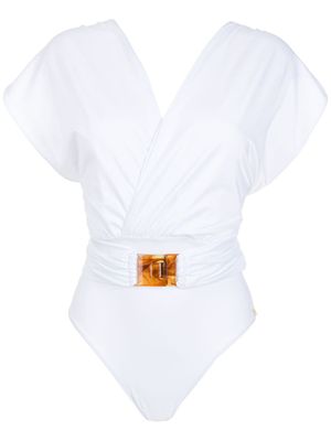 Brigitte maillot de bain à bretelles croisées - Blanc