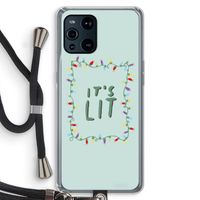 It's Lit: Oppo Find X3 Pro Transparant Hoesje met koord