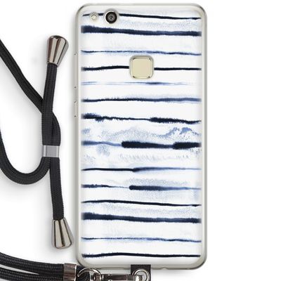 Ink Stripes: Huawei Ascend P10 Lite Transparant Hoesje met koord