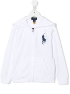 POLO RALPH LAUREN KIDS hoodie Big Pony à fermeture zippée - Blanc