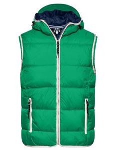 James & Nicholson JN1076 Men´s Maritime Vest - /Irish-Green/White - S