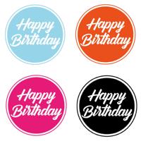 Happy Birthday bierviltjes / onderzetters - 40x stuks - D10 cm - Verjaardag tafel artikelen - Feest
